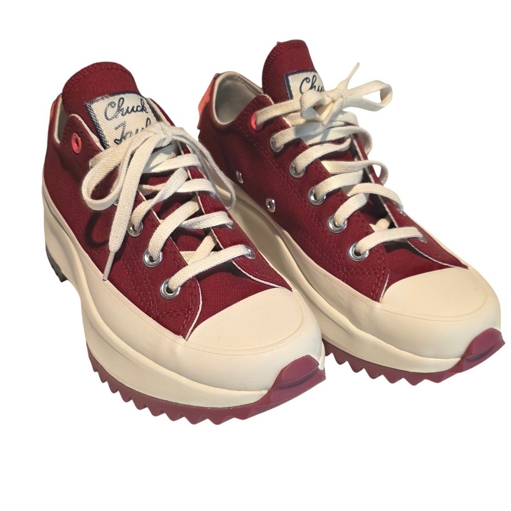 Converse Run Star Hike Low Platform Dark Beetroot Pink Quartz Men 6 Women's 7.5